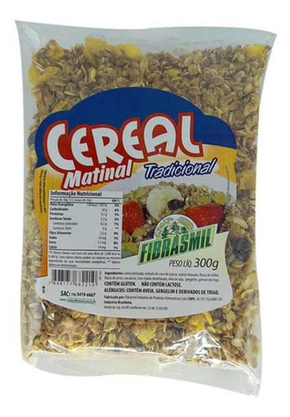 Granola Cereal Matinal Natural Tradicional 300g Fibrasmil 0 Granola Cereal Matinal Natural Tradicional 300g Fibrasmil 0