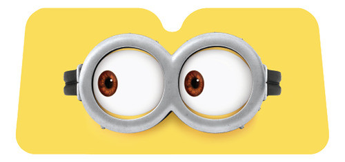 Cortina Parasol Plegable Metalizada Parabrisas Minions Ojos 0