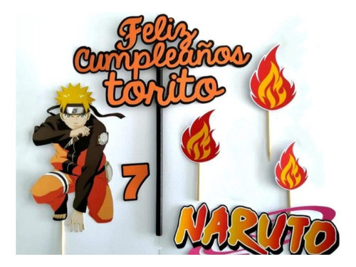 Topper Cake Adorno Para Torta. Naruto Hinata 0