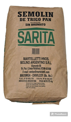 Semolin Sarita - Bolsa De 25 Kg 0