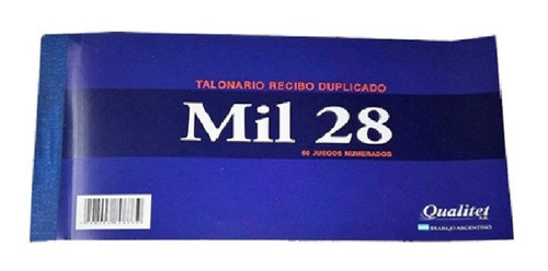 Talonario 1028 Recibo Duplicado 50 Juegos Numerados 0