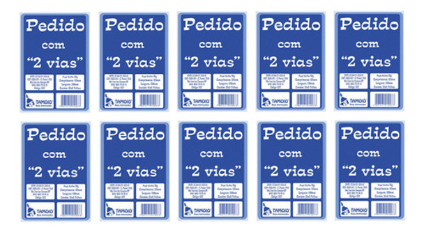 Talão De Pedido Pequeno 1/36 2 Vias 25x2 Fls Tamoio C/10 Bls 0