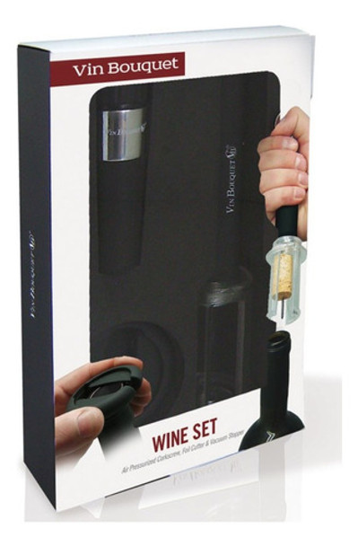 Set Vin Bouquet Sacacorchos, Descapsulador Y Tapón De Vacio 0