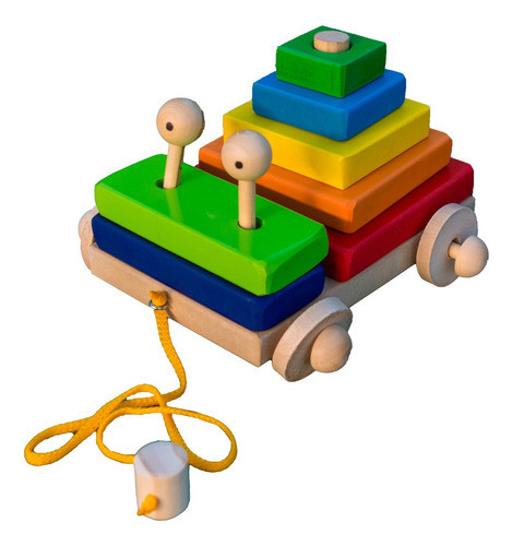 Juguete De Arrastre Carro Bichitos 0