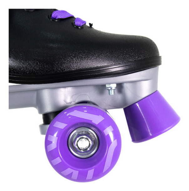 Patins Bel Quad - Retro Basic Preto / Roxo Tam 35 0