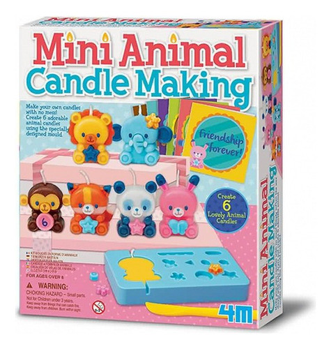 4m Kit Para Hacer Velas Animalitos Moldes Parafina 0