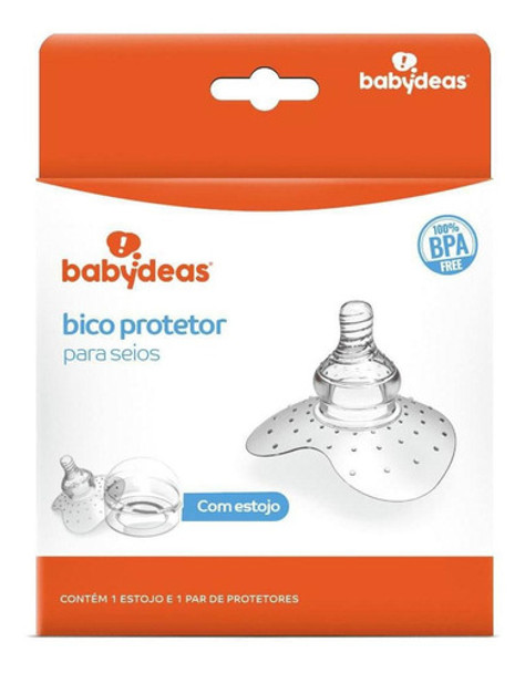 Kit 02 Bicos Protetores Seios Silicone Babydeas + Estojo 0