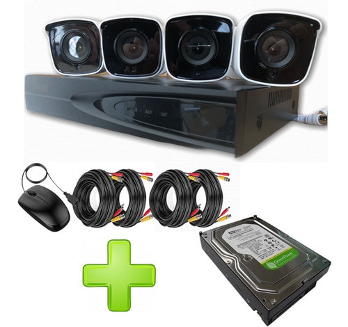 Kit 4 Cámaras + Dvr + Disco Duro 2 Mpx Purare Technologic ® 0