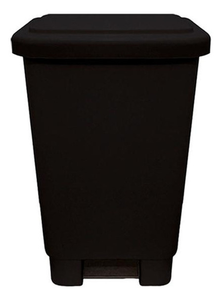 Lixeira  15,0l Plástico C/pedal Preto Vienna 0