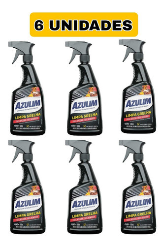 6 Limpador Desngordurante Limpa Grelha Azulim 500ml 0