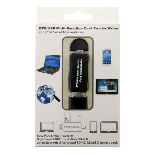 Micro Usb Otg A Usb 2.0 Adaptador Sd Lector De Tarjetas Para 0