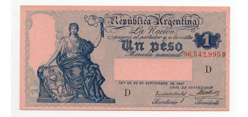 Billete 1 Peso M$n Caja Conversion Progreso Bottero 1559 Ex+ 0