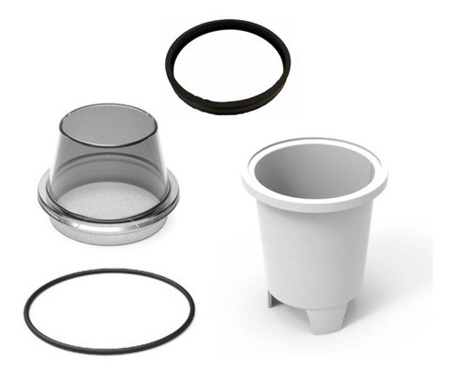 Kit Tapa Visora Alta + Oring + Porta Cartucho Para Bomba Baf 0