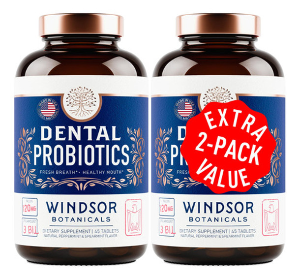 Probióticos Orais Windsor Botanicals Teeth Gums 3 Bilhões Cf 0