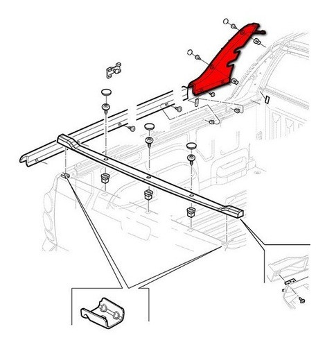 Moldura Caja Del Izq Original Chevrolet Montana 0