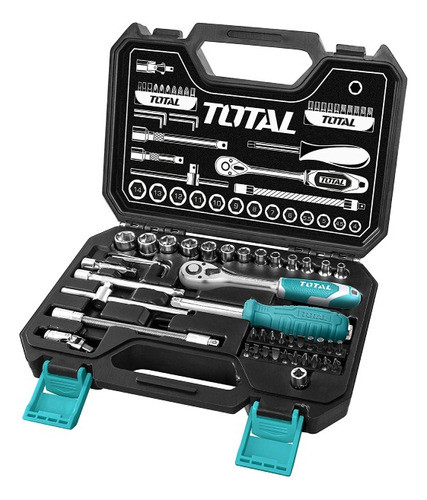 Juego Kit Set Herramientas 45 Piezas Encastre 1/4 Total 0