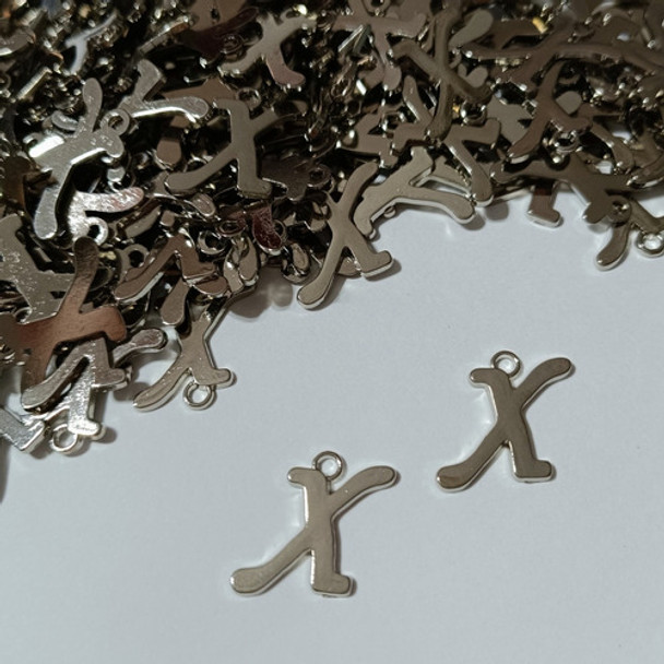 10 Dije De Metal Letra X - Artesanias Bijou Souvenir 0