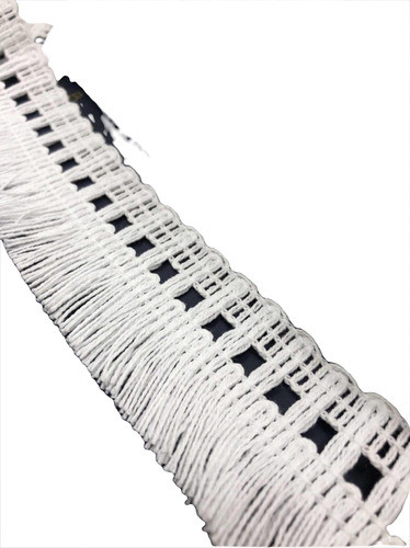 Fleco De Algodón Blanco 4 Cm De Ancho X 10 Metros. Art Bl262 0