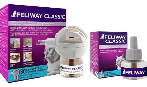 Kit 1 Feliway Difusor Classic C/refil + 1 Refil Classic 48ml 0