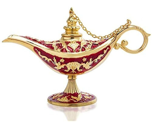 Hyd Pintado A Mano Rojo Lampara De Aladdin Decorativa Con B 0
