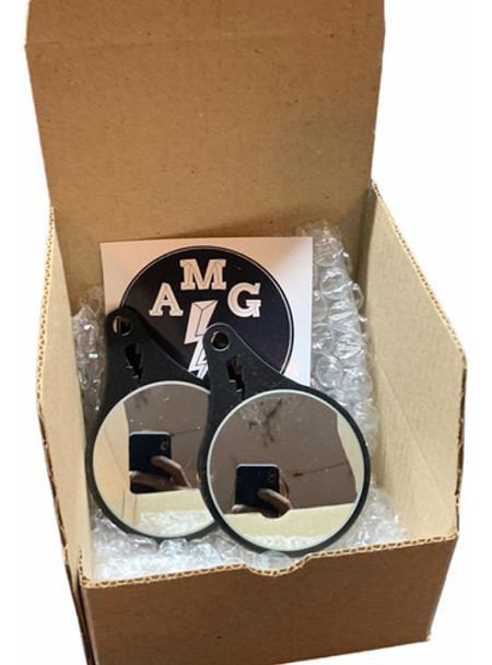 Espejos Café Racer Moto Negros 0