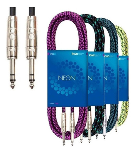 Cable Para Guitarra Plug-plug C/termo X 3m Kwc 102 Neon 0