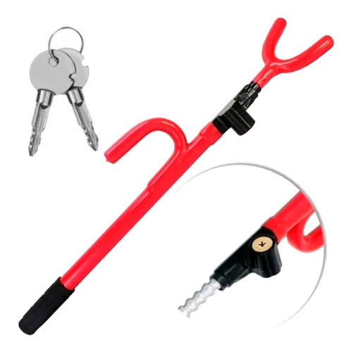 Trava Tetra Segurança Universal Volante Com Chave 0