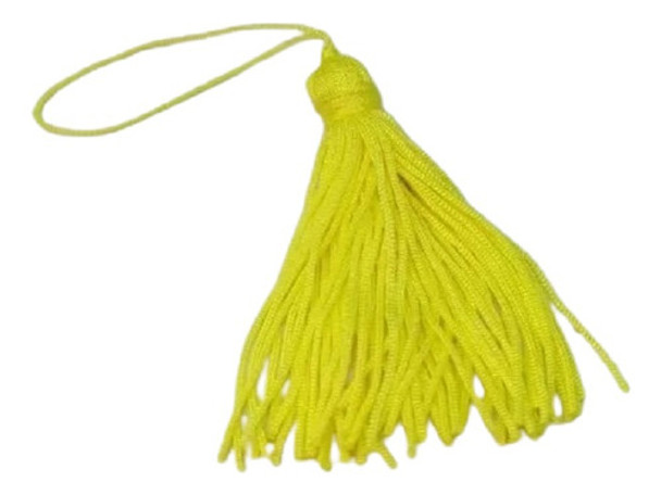 50 Franjas Pingente Amarelo Tassel Seda 0