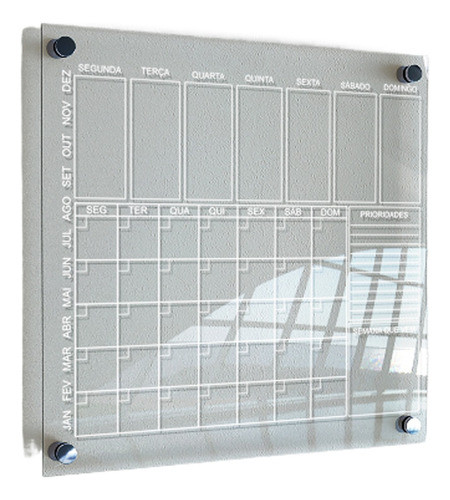 Planner Semanal Parede Lousa Planejador Acrilico 65x60cm 0