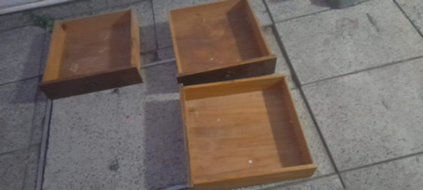 Tres Cajones De Madera - No Envío 0
