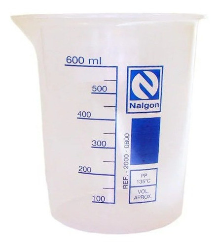 Becker Plástico Medição Laboratório Cozinha 600 Fuul 0
