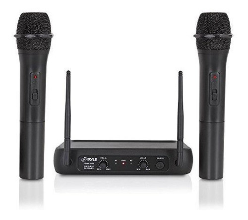 Sistema De Microfono Inalambrico De Doble Canal - Vhf Recept 0