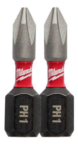 Set 2 Puntas Impacto Ph1 Corta Milwaukee 4832-4411 0