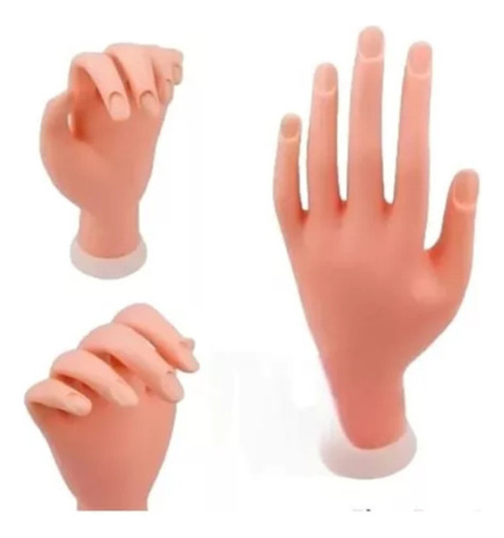 Mano Para Practicar Manicure Uñas Gelificadas Esculpidas 0