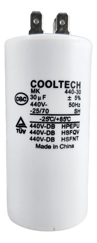 Capacitor De Marcha 30uf 440v Motores Aire Acondicionado 0