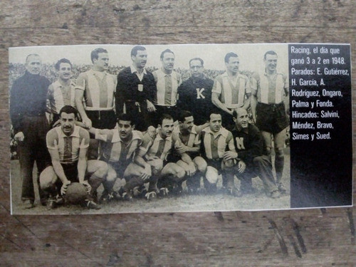Recorte Racing Año 1948 0