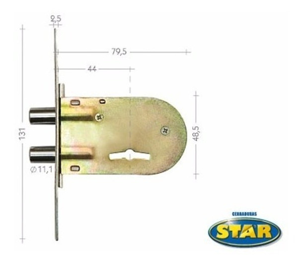 Cerradura Cerrojo De Seguridad Star 550s 2 Años De Garantia! 0