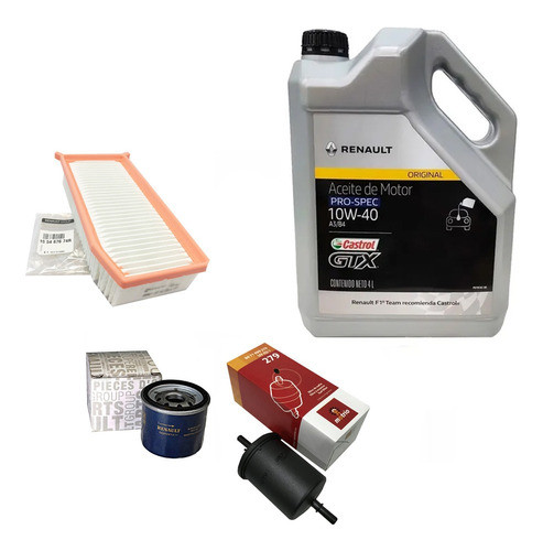 Kit Filtros 4l Aceite 10w40 Renault Kangoo 2 H4m 1.6 16v 0