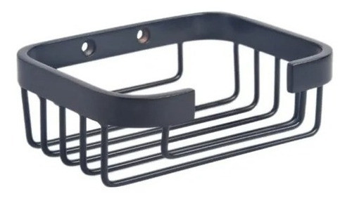 Jabonera Recta Chica Rejilla Negra Ottone Atornillar 0