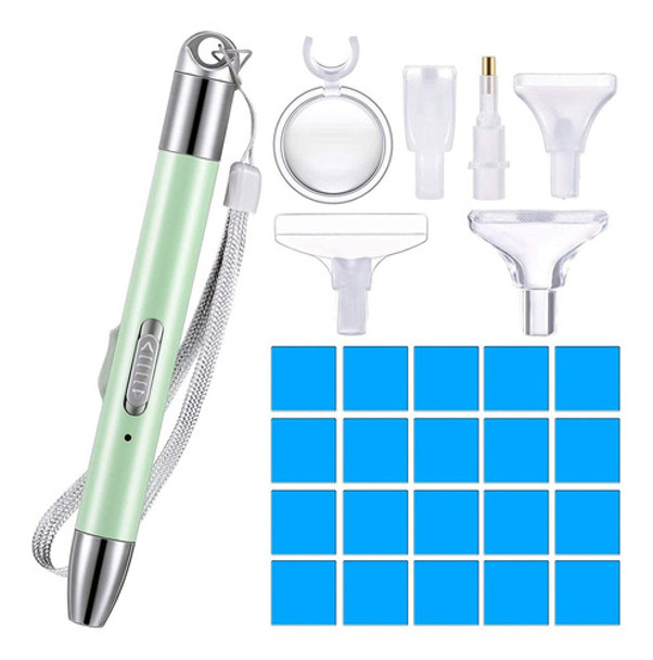 Kit Pintura Con Diamantes Boligrafo Led + 6 Cabezas Repue... 0
