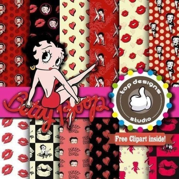 Kit Imprimible Pack Fondos Clipart - Betty Boop 0