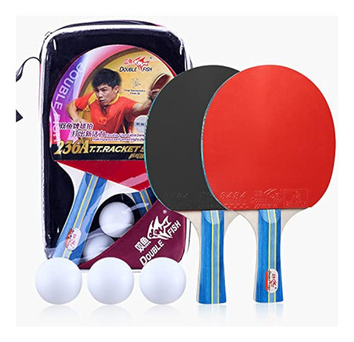 Double Fish Juego De Remo De Ping Pong, Paletas De 0