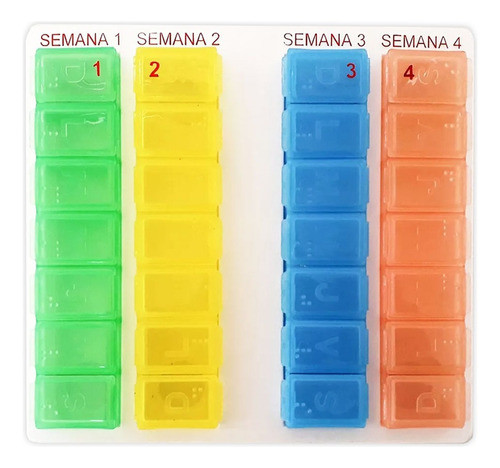 Pastillero Mensual De Plástico Color Deses 0