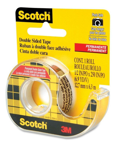 Cinta Scotch 3m Doble Faz C/ Dispensador - Electroimporta - 0