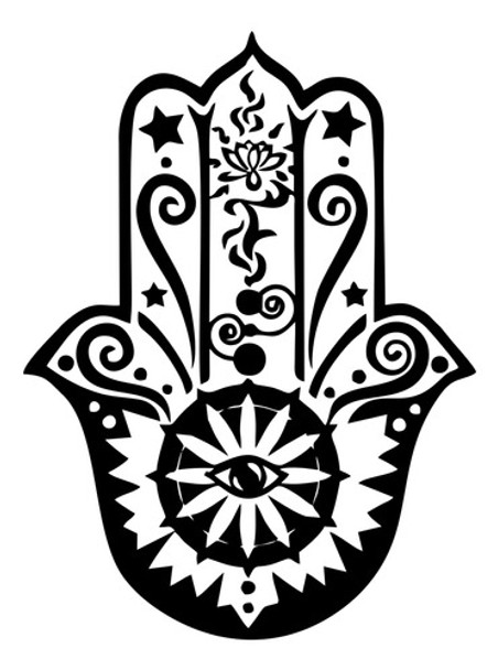 Vinilo Decorativo Mano De Fátima 60 X 80 Cm Mandalas 0