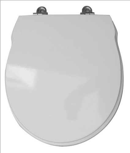 Tapa Asiento Inodoro Victoria Ferrun Blanco Mad Laqu H.cromo 0