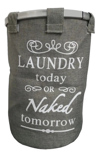 Cesto Laundry Plegable Para Ropa Sucia Limpia Gris Claro 0