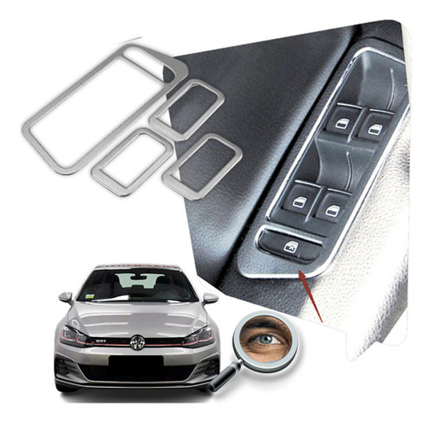 Golf Mk7 Aros Botoneras 4 Puertas Cromo Mate Tuningchrome 0