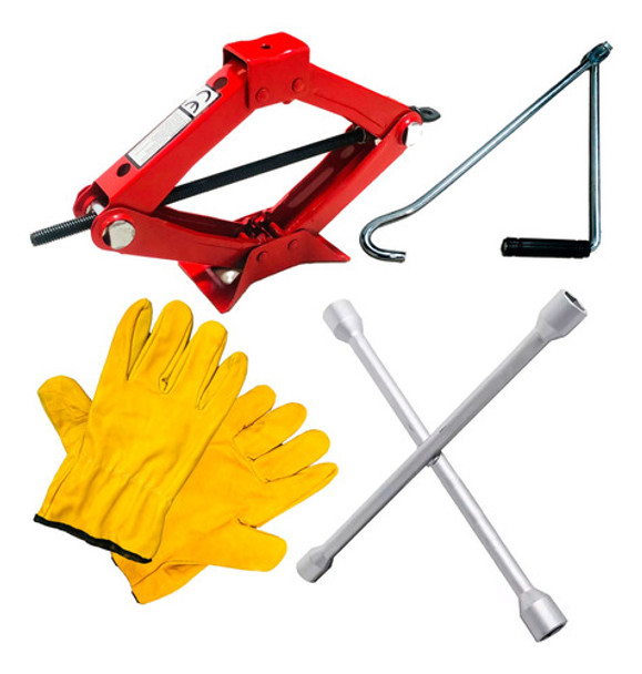 Juego Cricke Tijera Manija Llave Rueda Cruz Guantes 0