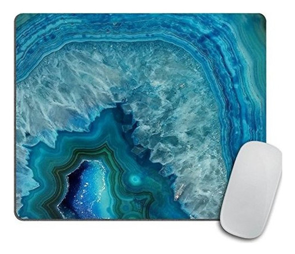 Brillante Aqua Alfombrilla Para Raton Diseño De Piedras Mi 0
